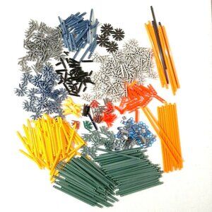 K'nex Lot of 460 Pieces Rods Connectors Random Mixed Standard Replacement Parts